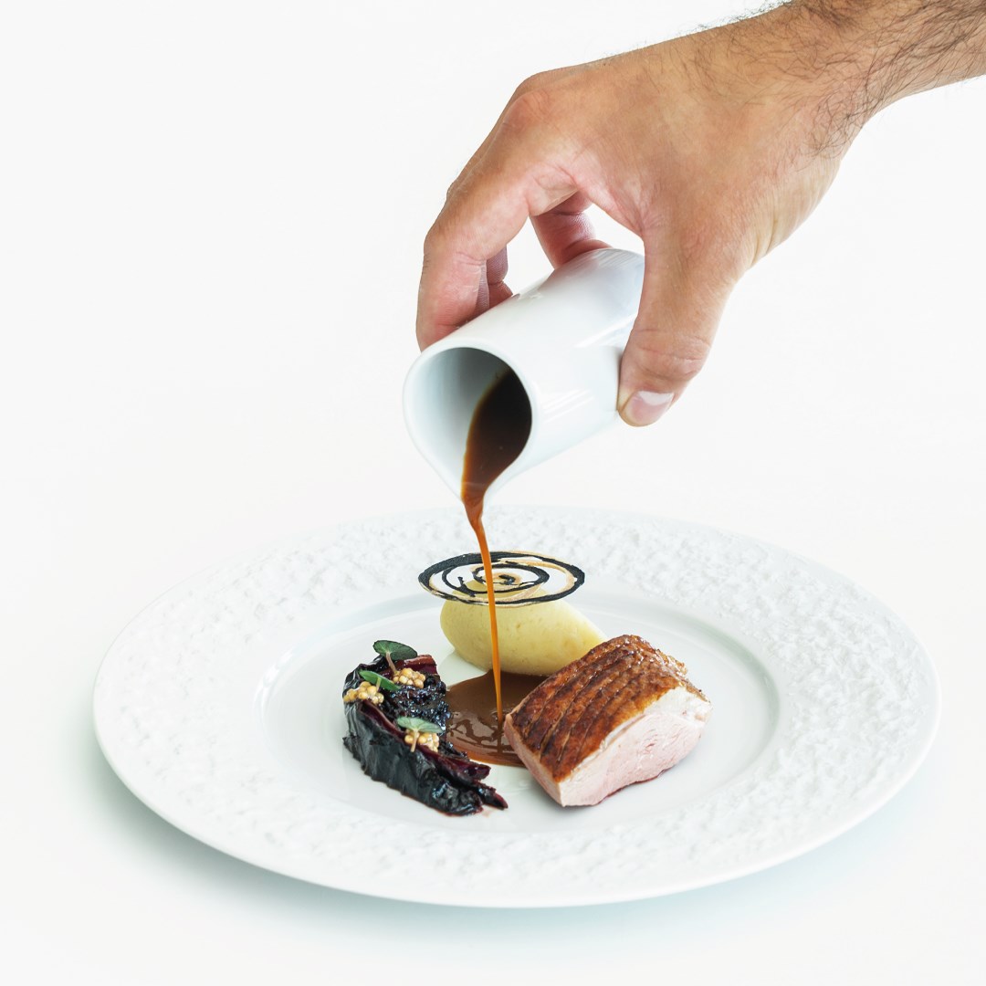 Stone plate flat 27 cm black