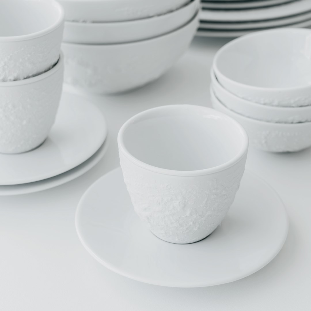 Stone saucer 12 cm black