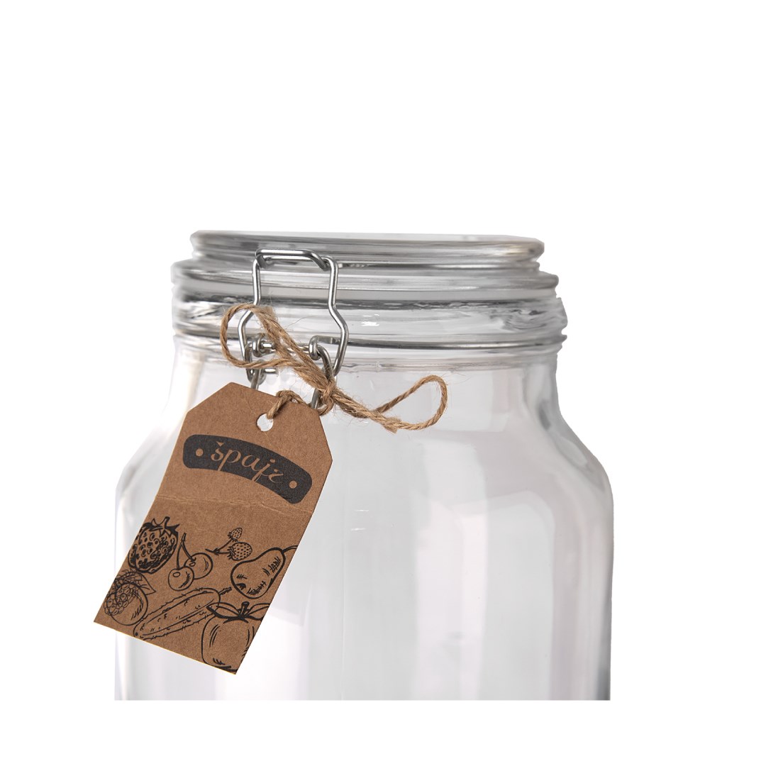 Glass jar Patent 1,85 l clear