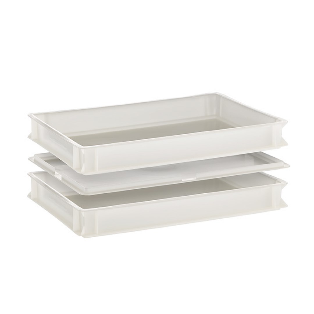 Přepravka na těsto 60x40x7,5 bílá PE