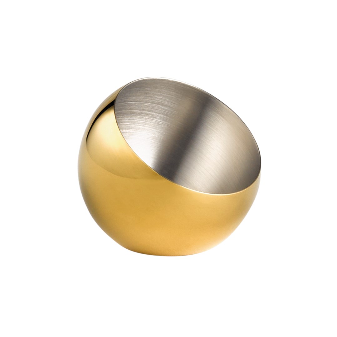 Bowl Sphere 8 cm gold 3pcs