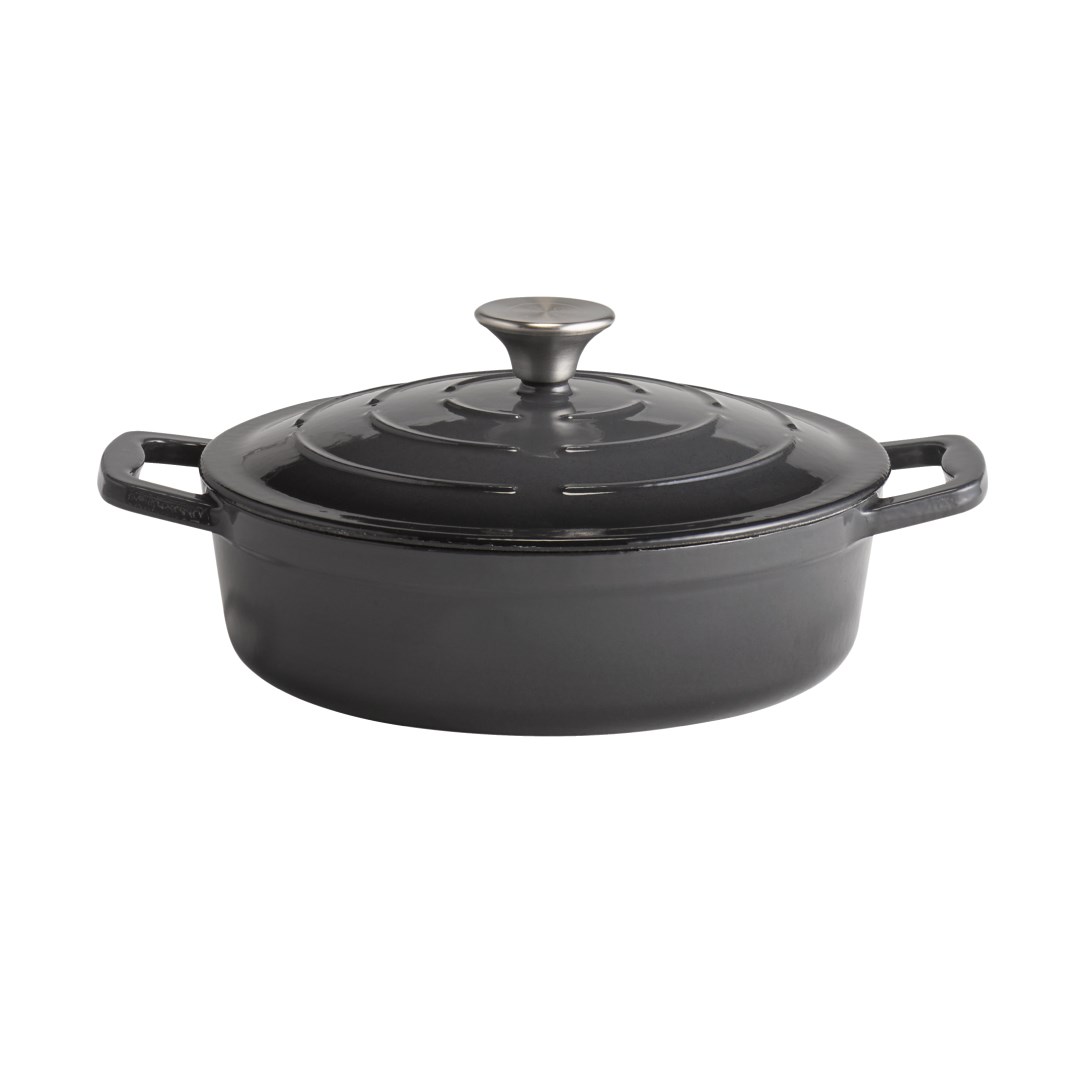 Litinový pekáč s poklicí 5 STARS 25x25 cm šedý 2,5l