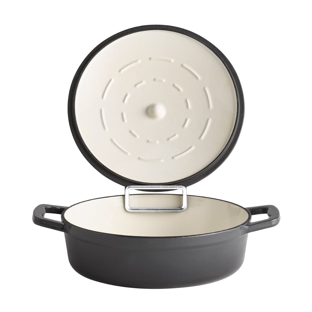 Litinový pekáč s poklicí 5 STARS 25x25 cm šedý 2,5l