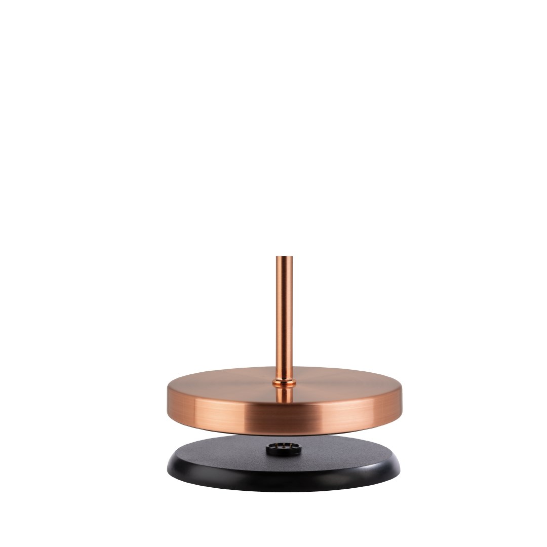 Stolní lampa MERLE měď, výška 30,5 cm