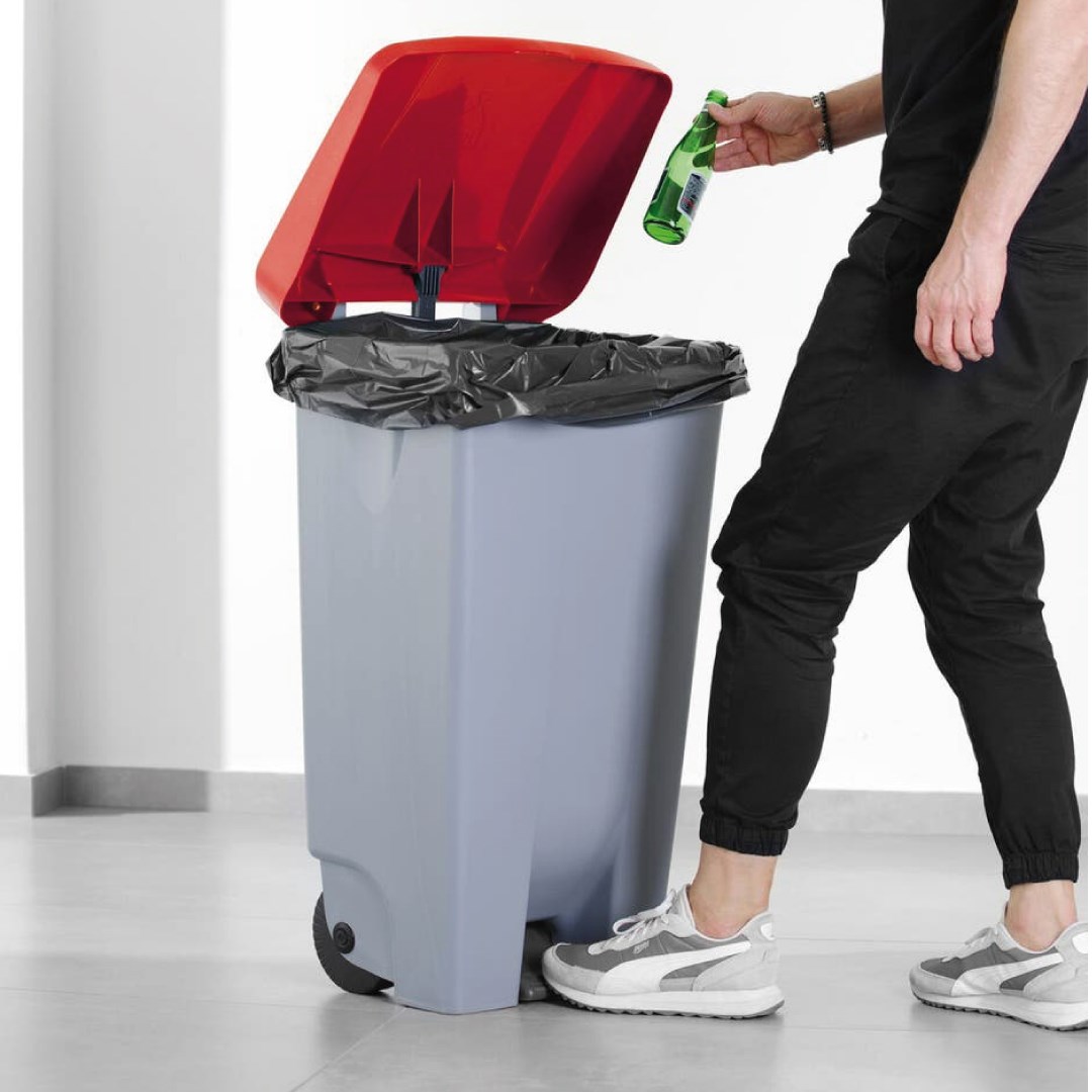 víko červené k nádobě na odpadky s pedálem (873458)