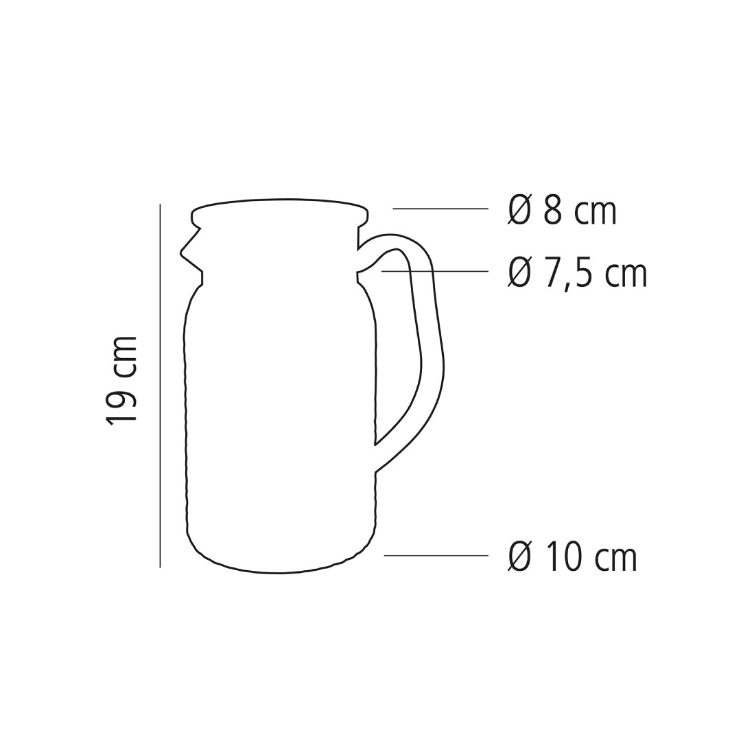 Plastový džbán s nerezovým víčkem, 1 l