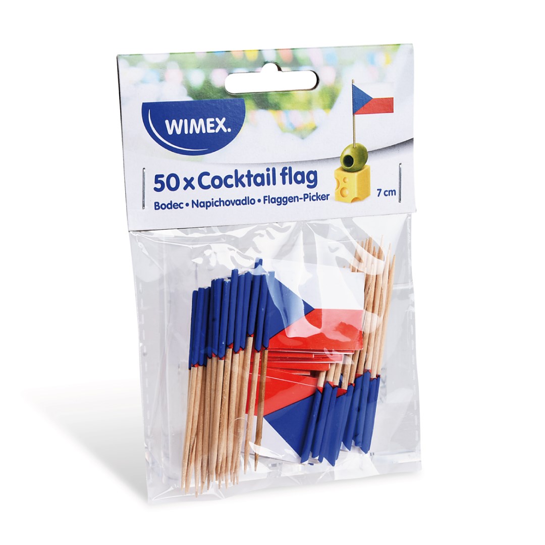 dekorační, párty vlaječky CZ 7 cm / 50ks