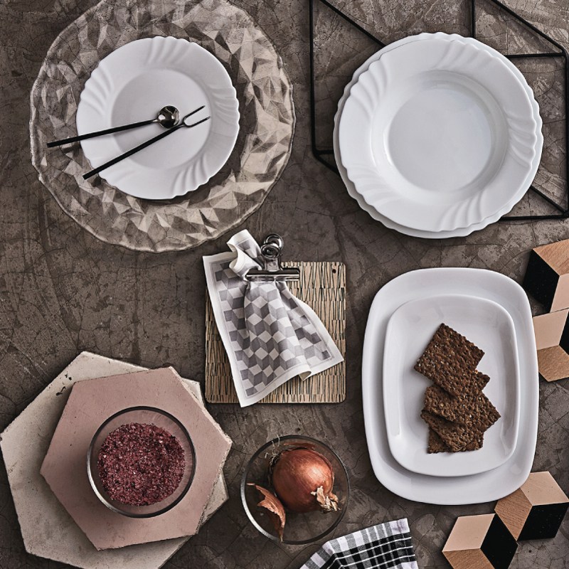 Deep plate EBRO, 32 cm, opal glass