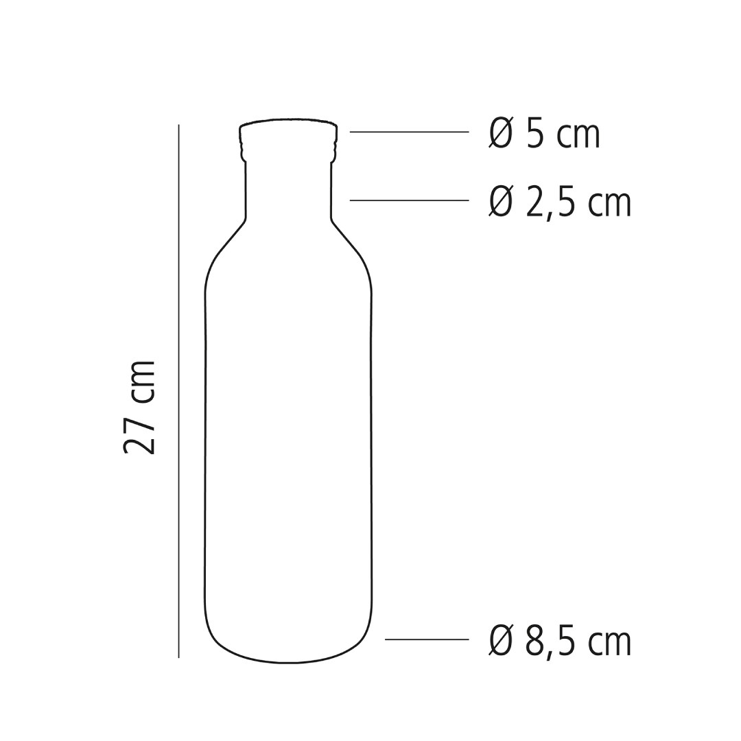 Glass carafe -LINES-