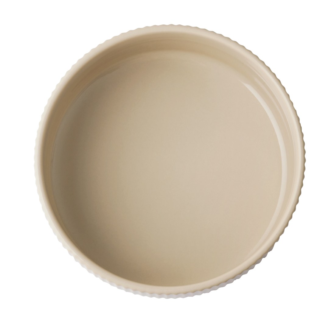 Bowl 16 cm Grid, porcelain, beige