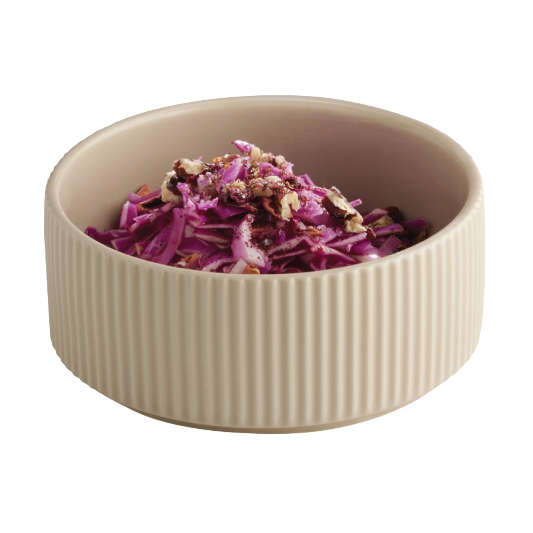 Bowl 14 cm GRID, porcelain, beige