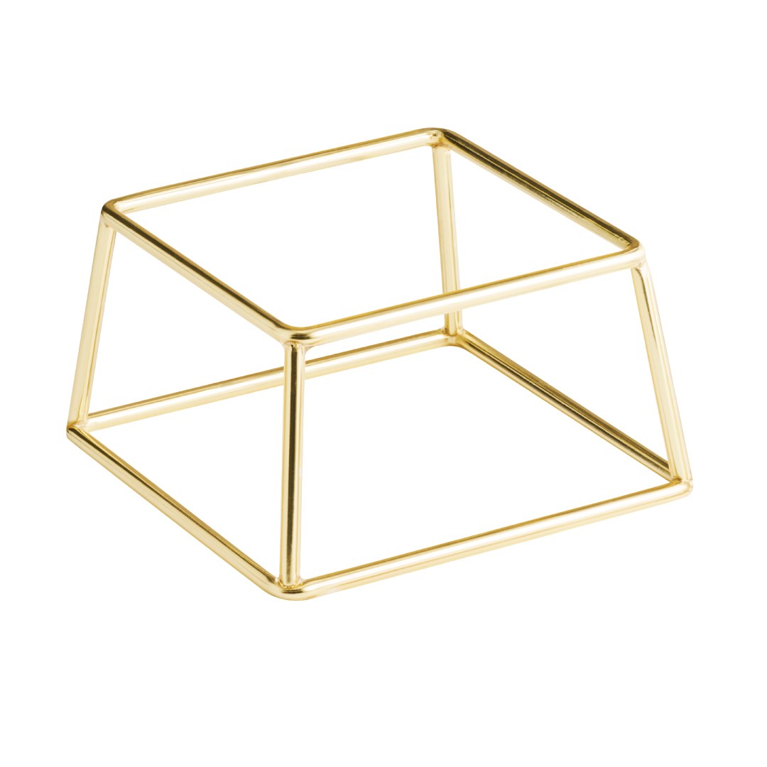 Buffet stand MULTI, 18 x 18 cm, 10 cm high, metal, gold