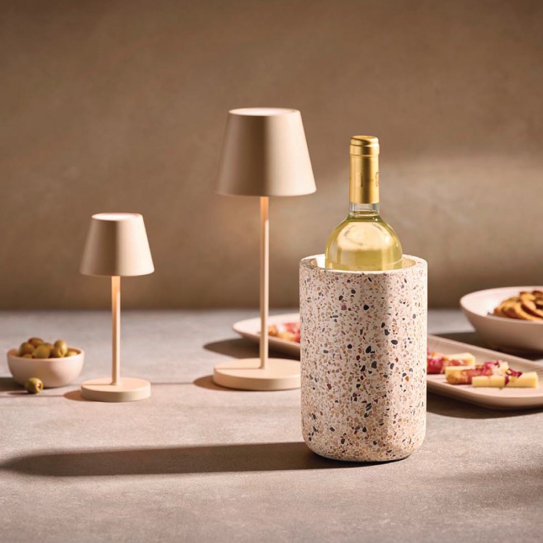 Chladič na víno TERRAZZO, pr. 12,5/10 cm, v. 19 cm, beton