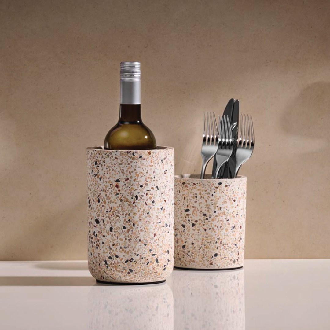 Chladič na víno TERRAZZO, pr. 12,5/10 cm, v. 19 cm, beton