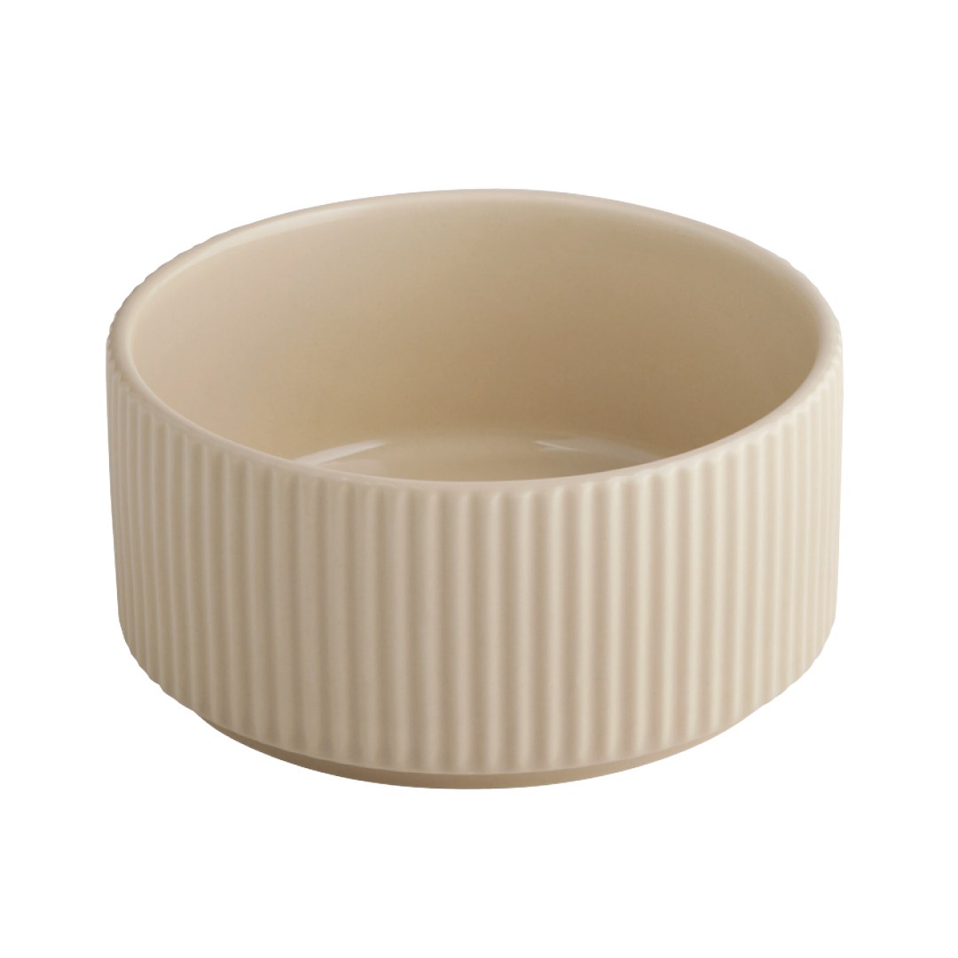 GRID bowl, 12.5 cm, porcelain, beige