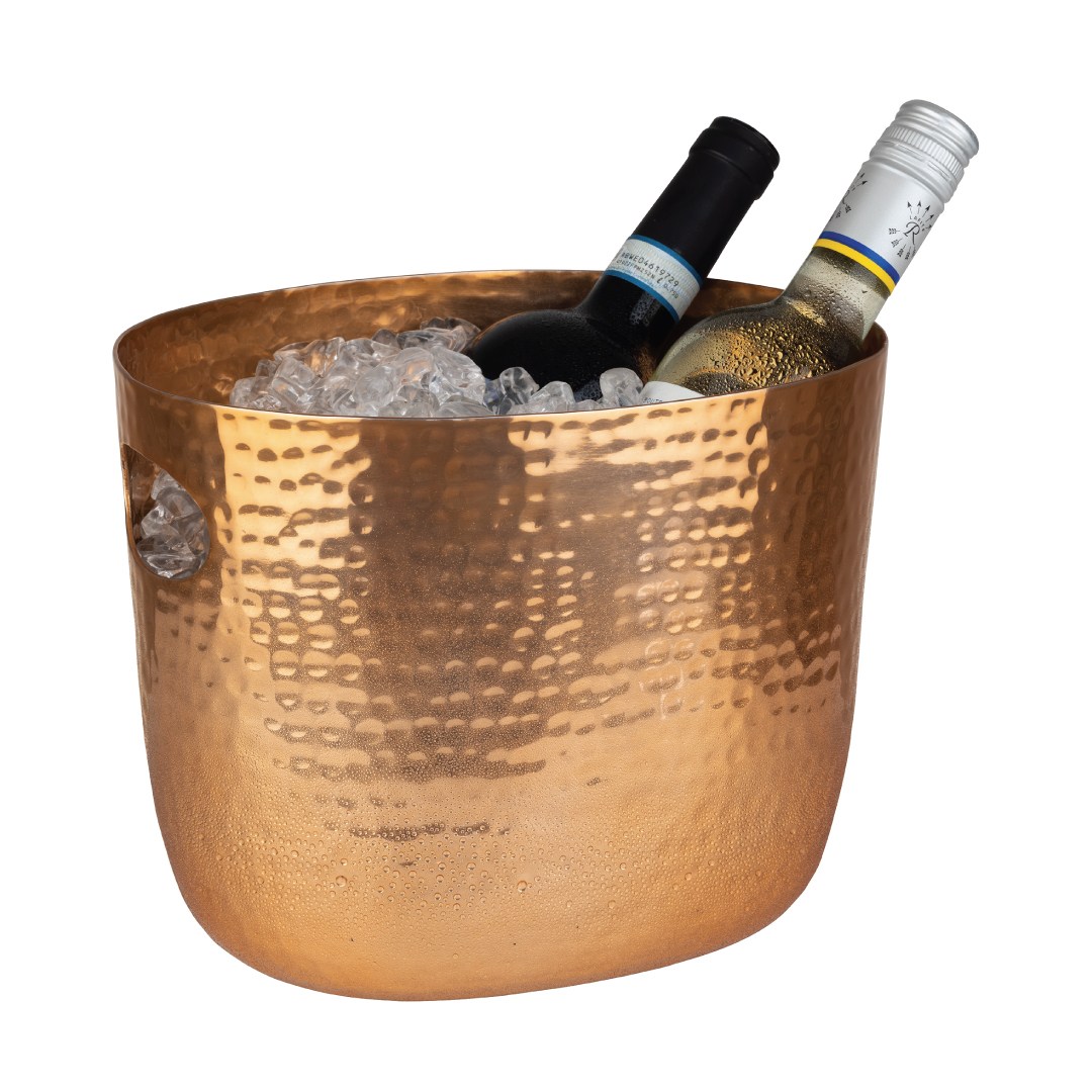 chladič na sekt/víno 25,5x19x20 cm 3,9l hliníkový, barva měď