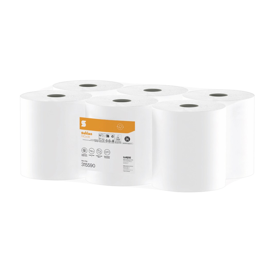 Paper towel roll with internal unwinding MIDI, 1-ply / 275 m white WEPA
