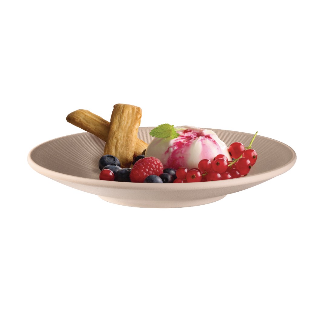 talíř Nero 21 cm melamin béžový