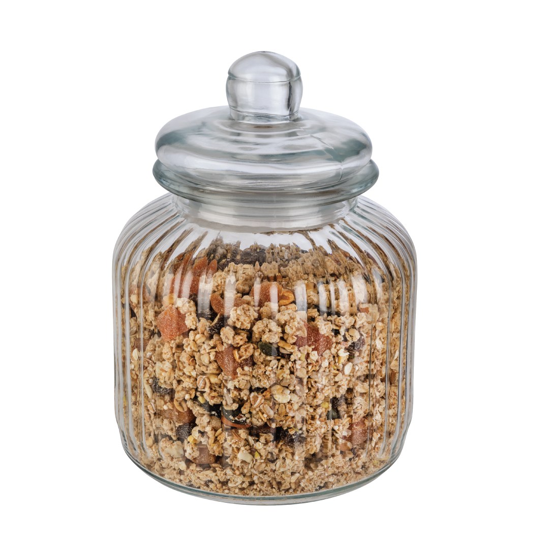storage jar COOKIEGO 3 l 17x17 cm h. 24,5 cm including glass lid with seal