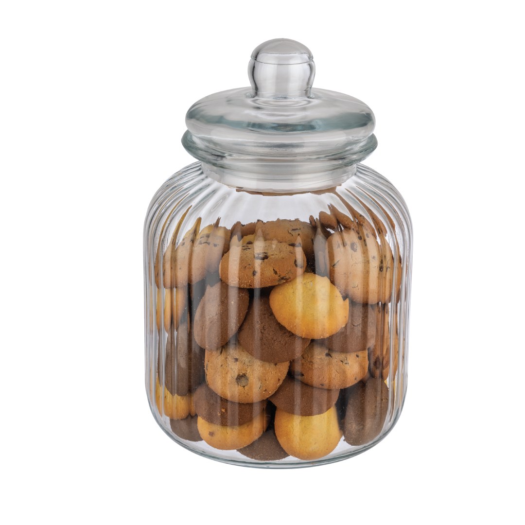 storage jar COOKIEGO 3 l 17,5x17,5 cm h. 27 cm including glass lid with seal