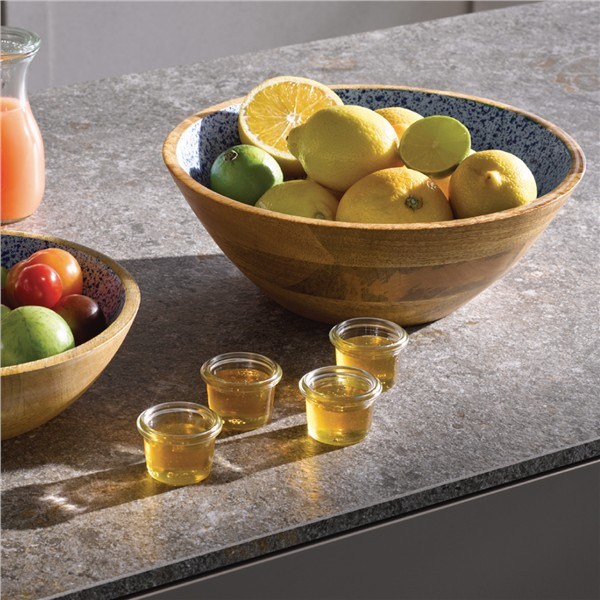 mísa MANGO průměr 30 cm modrobílá dřevěná