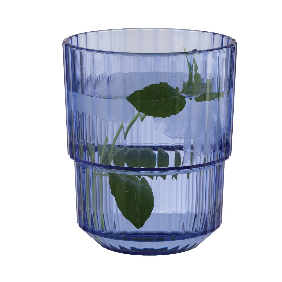 Nerozbitná odlivka Linea 0,15 l tritan modrá