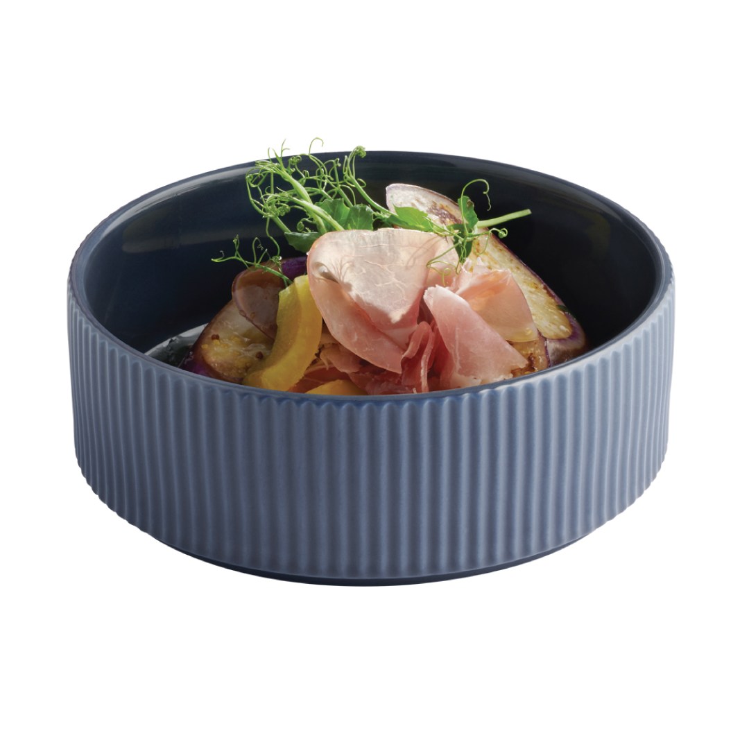 Bowl THE GRID 16 cm, porcelain, blue