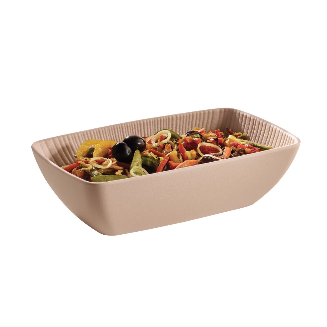 bowl GN 1/4 NERO 26,5x16,2 cm h.7,5 cm melamin beige