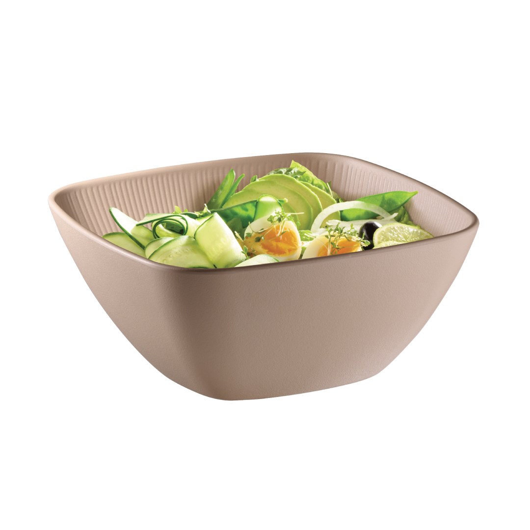 bowl NERO 25x25 cm h.11 cm melamin beige