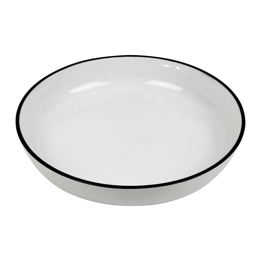 Polohluboký talíř  FUTURE Black rim 24 cm