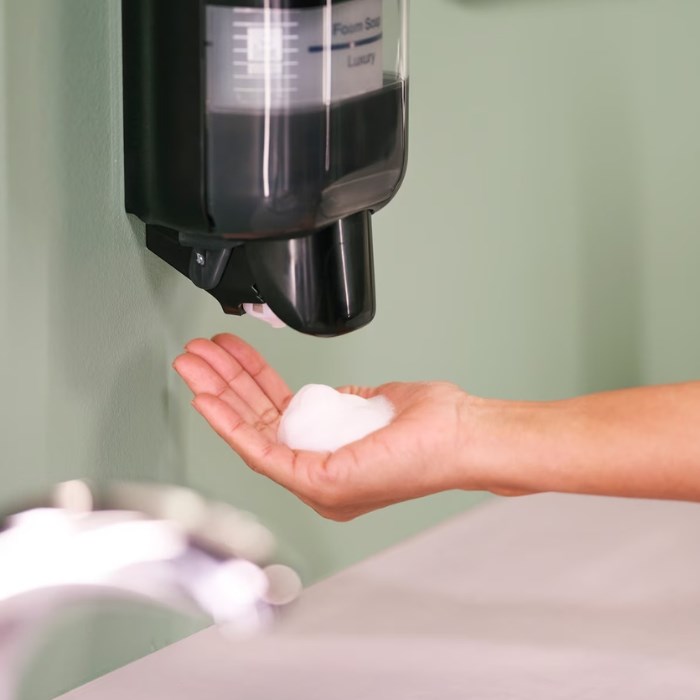 S-Box Mini black S5 foam, liquid soap and disinfectant dispenser