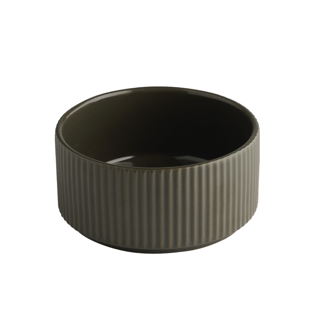 THE GRID bowl, porcelain, brown, diameter 12.5 cm, height 6 cm, 350 ml