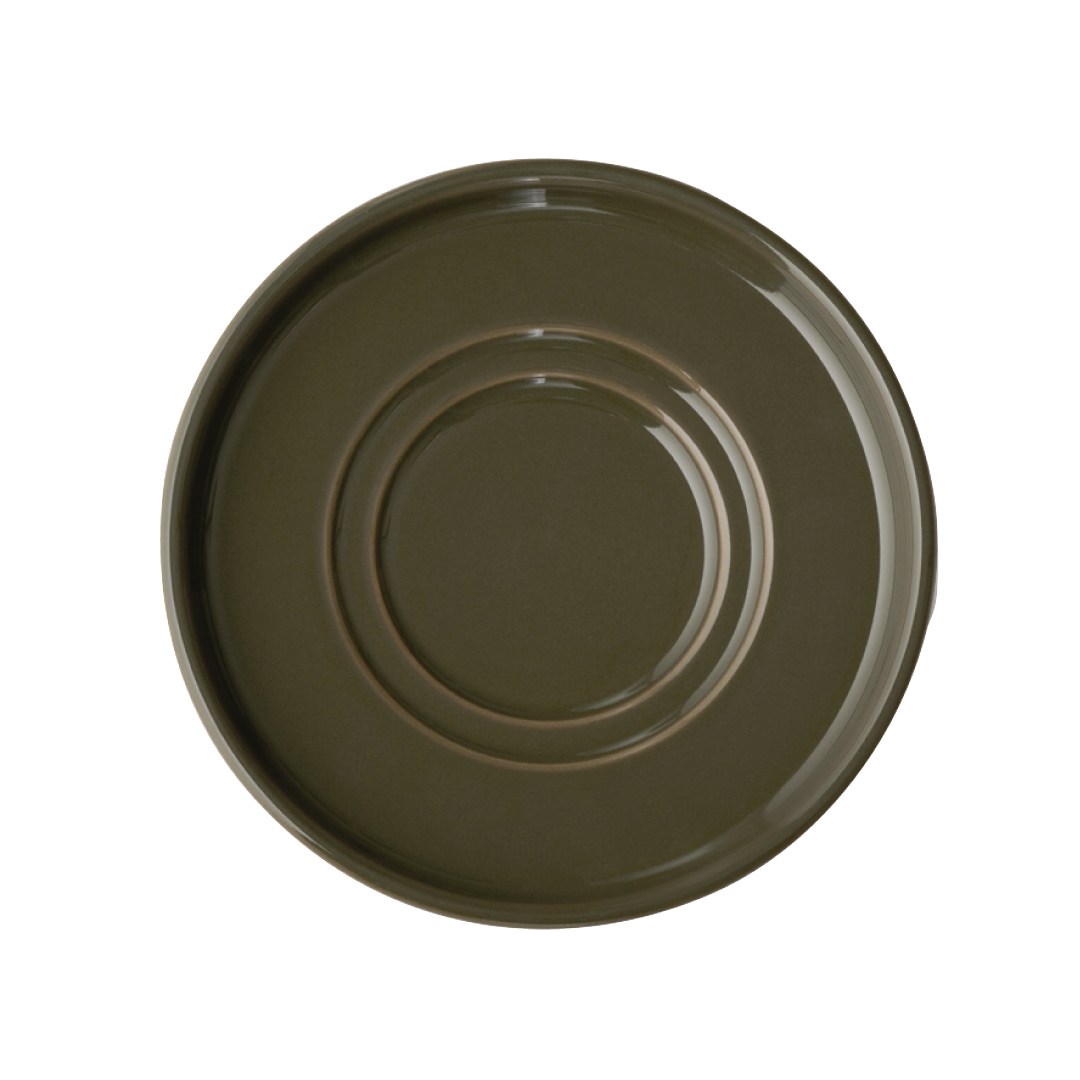 Saucer THE GRID, porcelain, brown, diameter 12.5 cm, height 2 cm