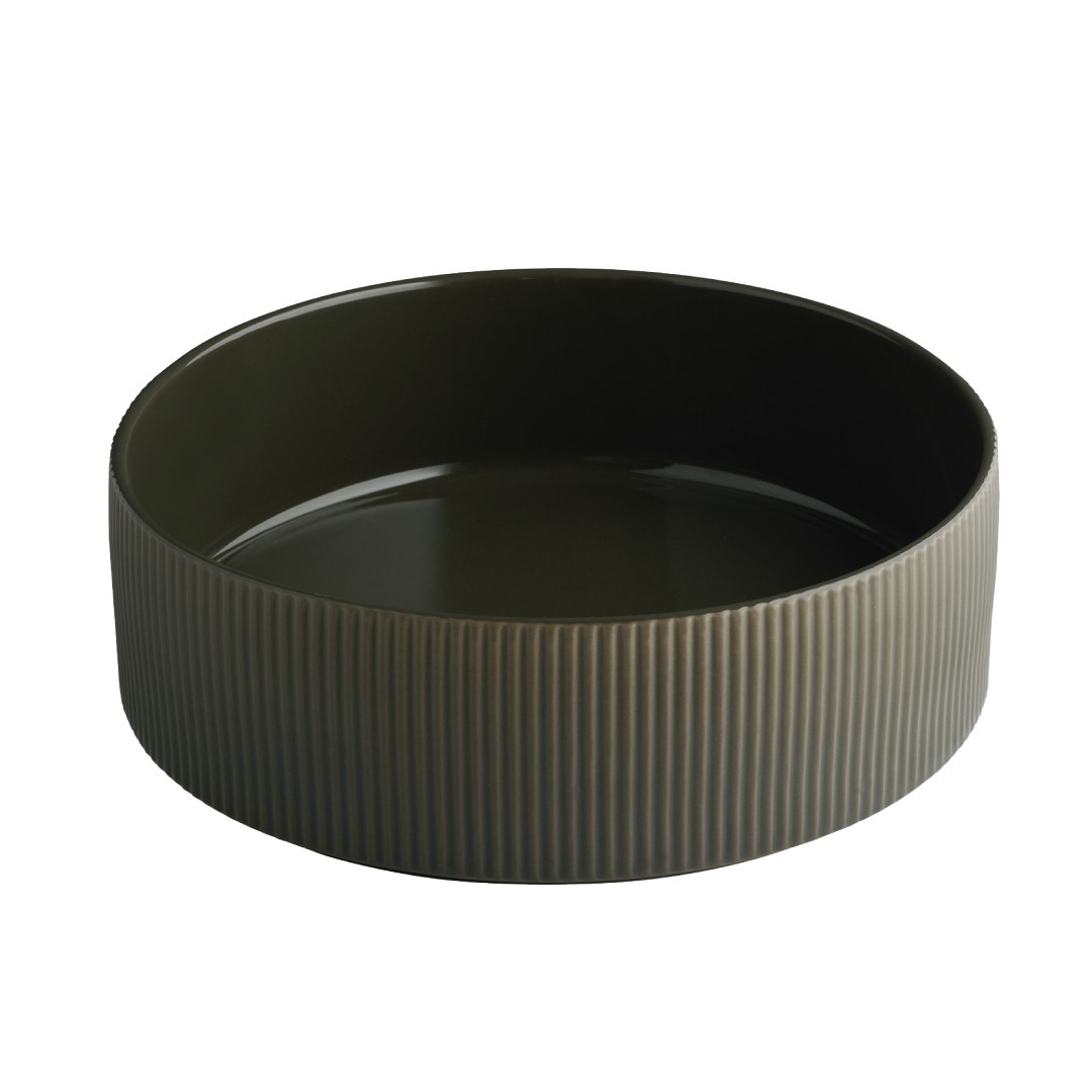 THE GRID bowl, porcelain, brown, diameter 26 cm, height 8.5 cm