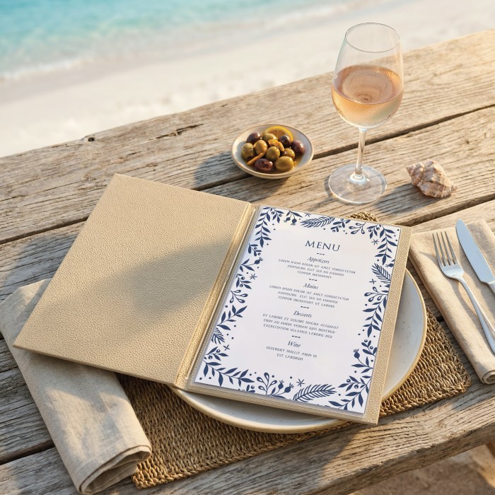 SIGNATURE menu, A4, beige
