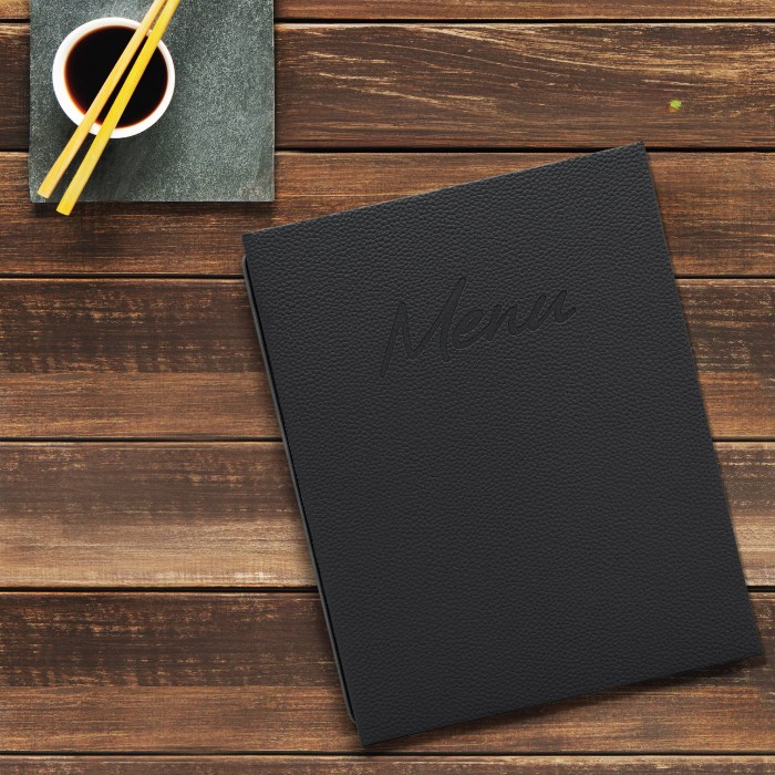 SIGNATURE menu, A5, black