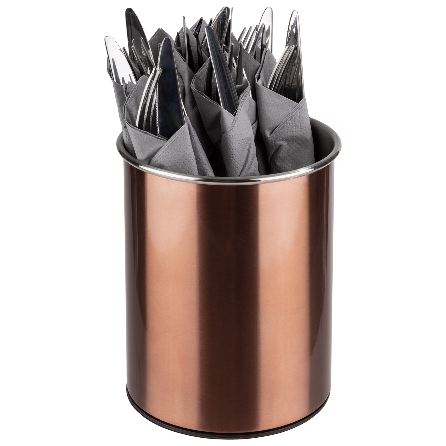 cutlery basket, rotatable O 13 cm, H: 16,5 cm stainless steel, polypropylen inside: matt finish