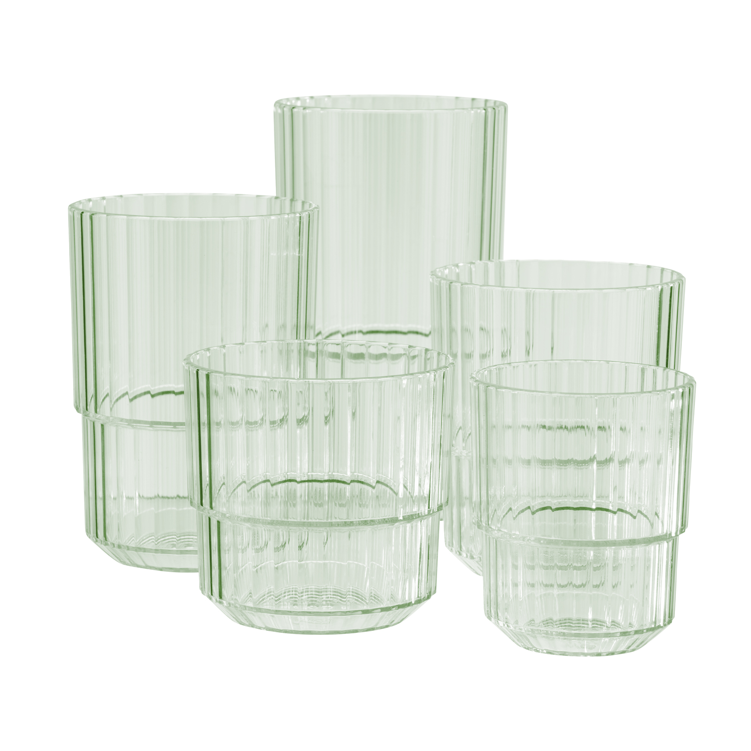 Drinking glass -LINEA- O 8,5 cm, h: 12 cm tritan, 400 ml colour: light green