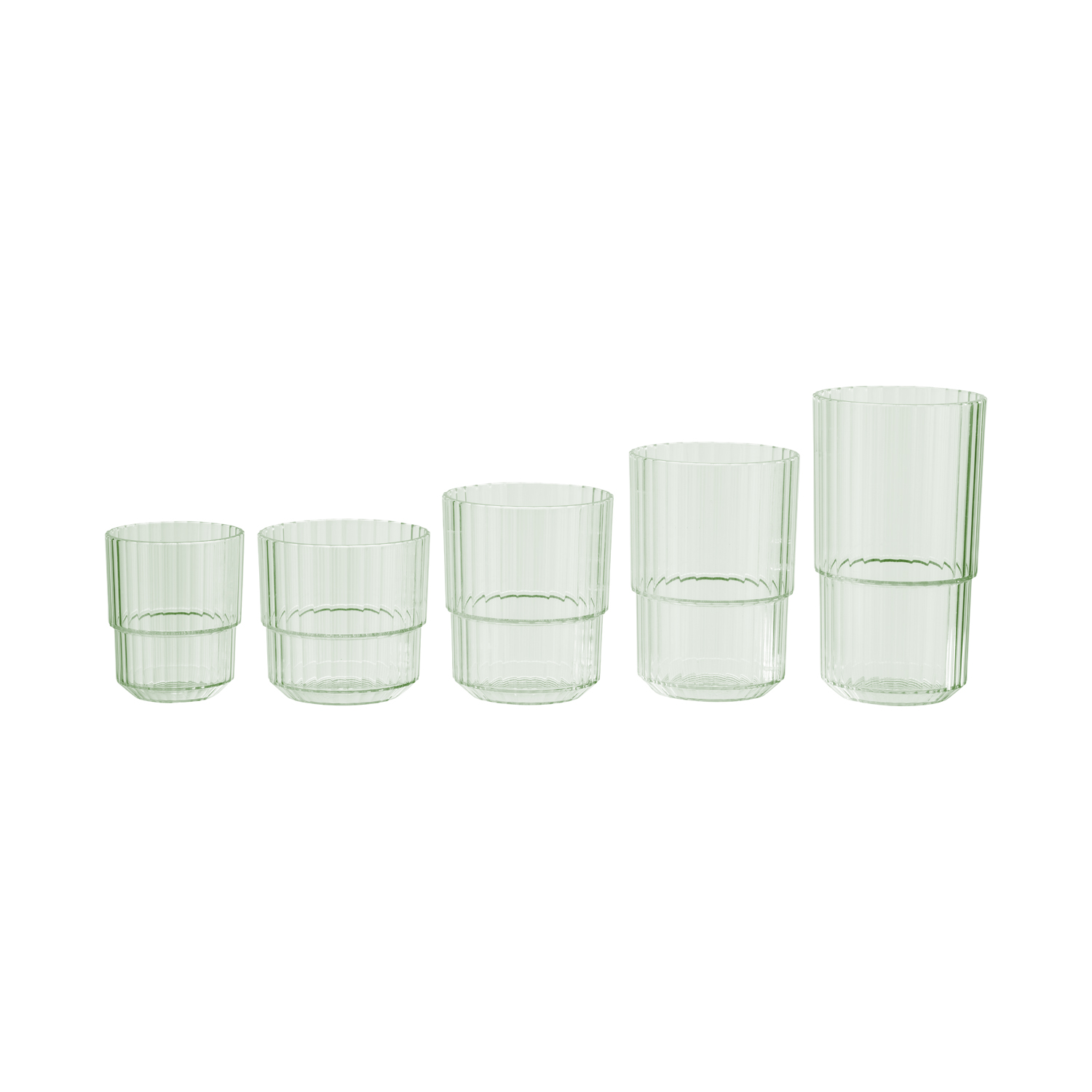 Drinking glass -LINEA- O 8,5 cm, h: 15 cm tritan, 500 ml colour: light green