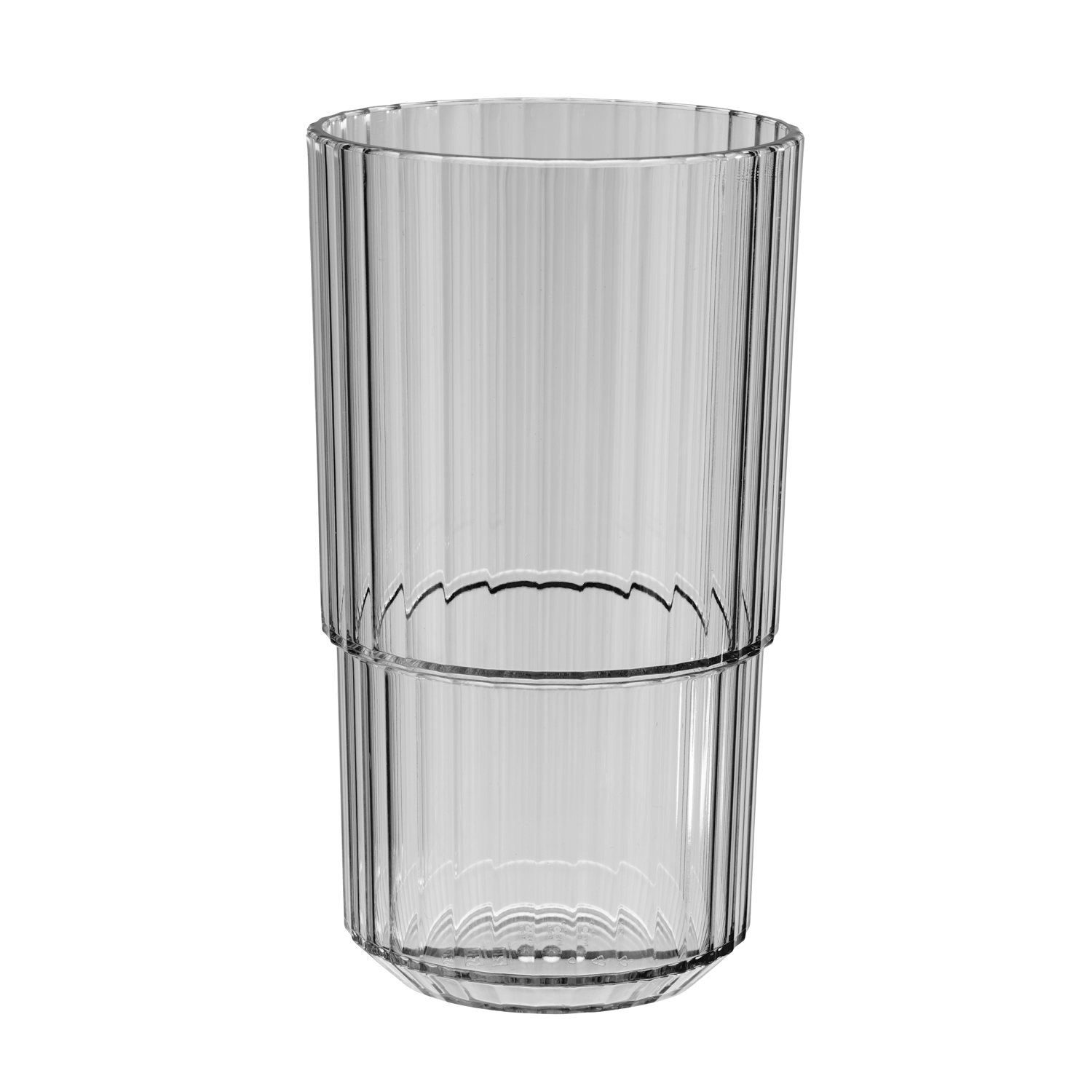 Drinking glass -LINEA- O 8,5 cm, h: 15 cm tritan, 500 ml colour: french grey