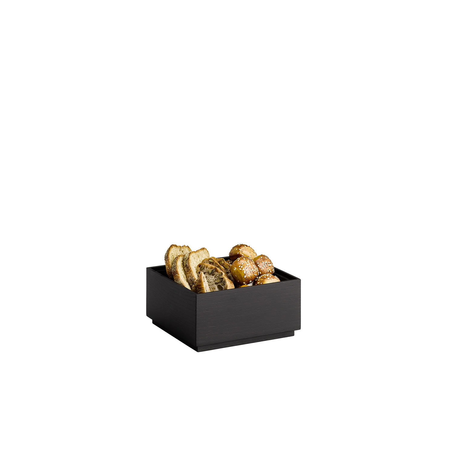 box GN 1/6 VALO, dubové dřevo, černá, 17,6 x 16,2 cm, v. 8,5 cm