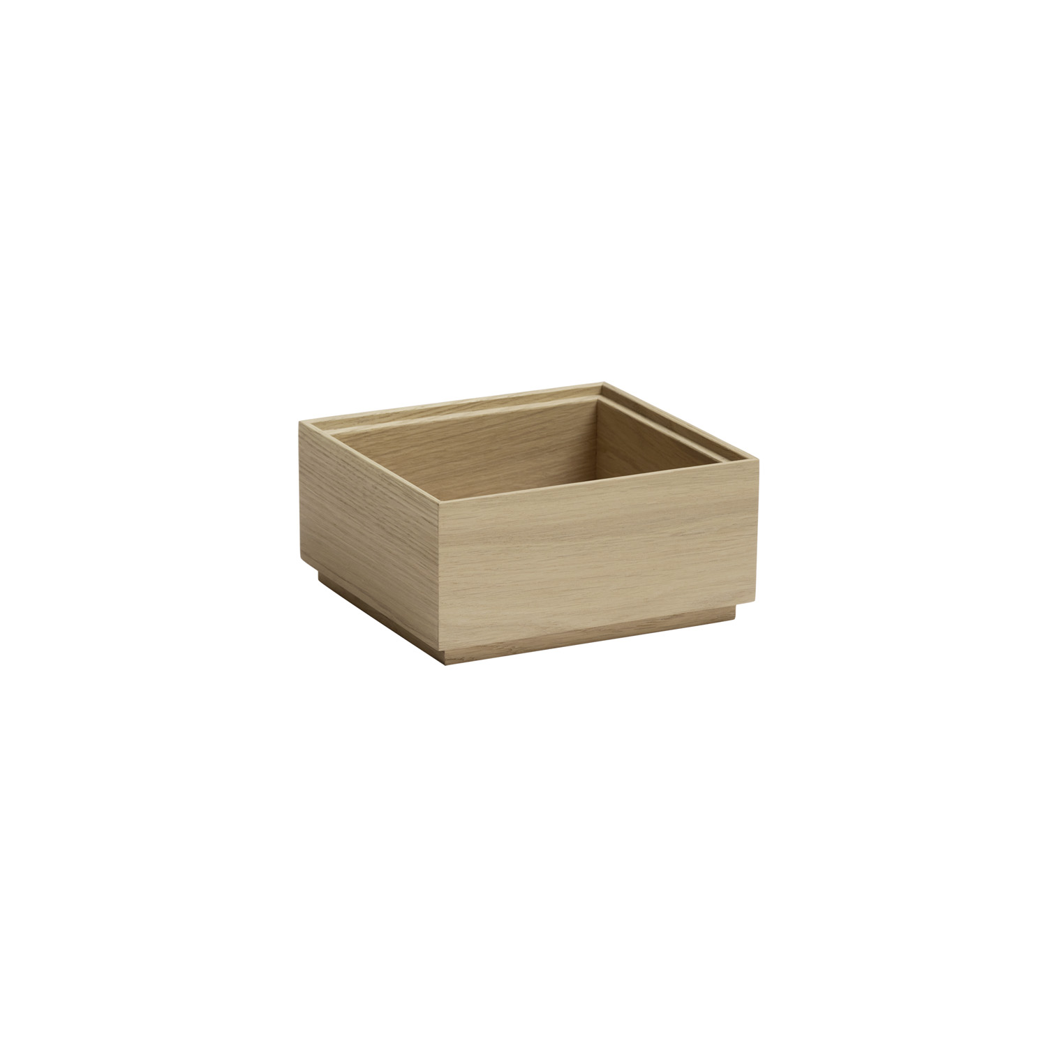 GN 1/6 wooden box -VALO- 17,6 x 16,2 cm, h: 8,5 cm oak wood (oiled)