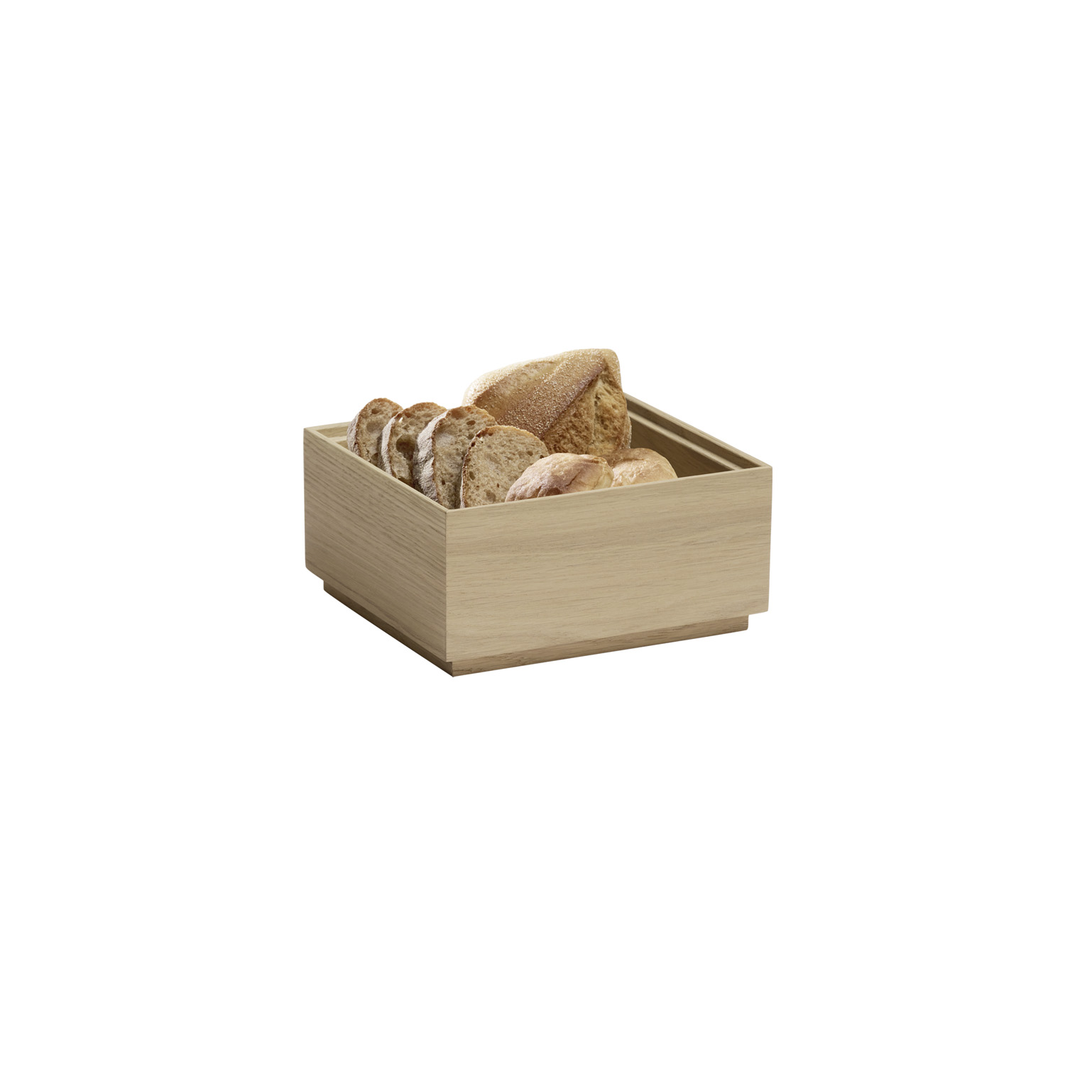 GN 1/6 wooden box -VALO- 17,6 x 16,2 cm, h: 8,5 cm oak wood (oiled)
