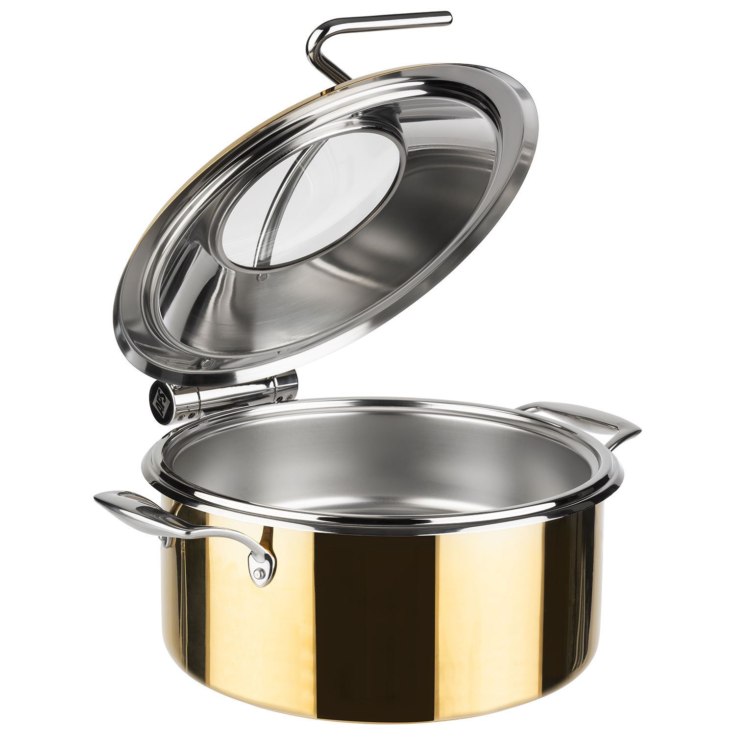 chafing dish ORBIT pr.30,5 cm, v. 17,5 cm, 4 l, zlatá