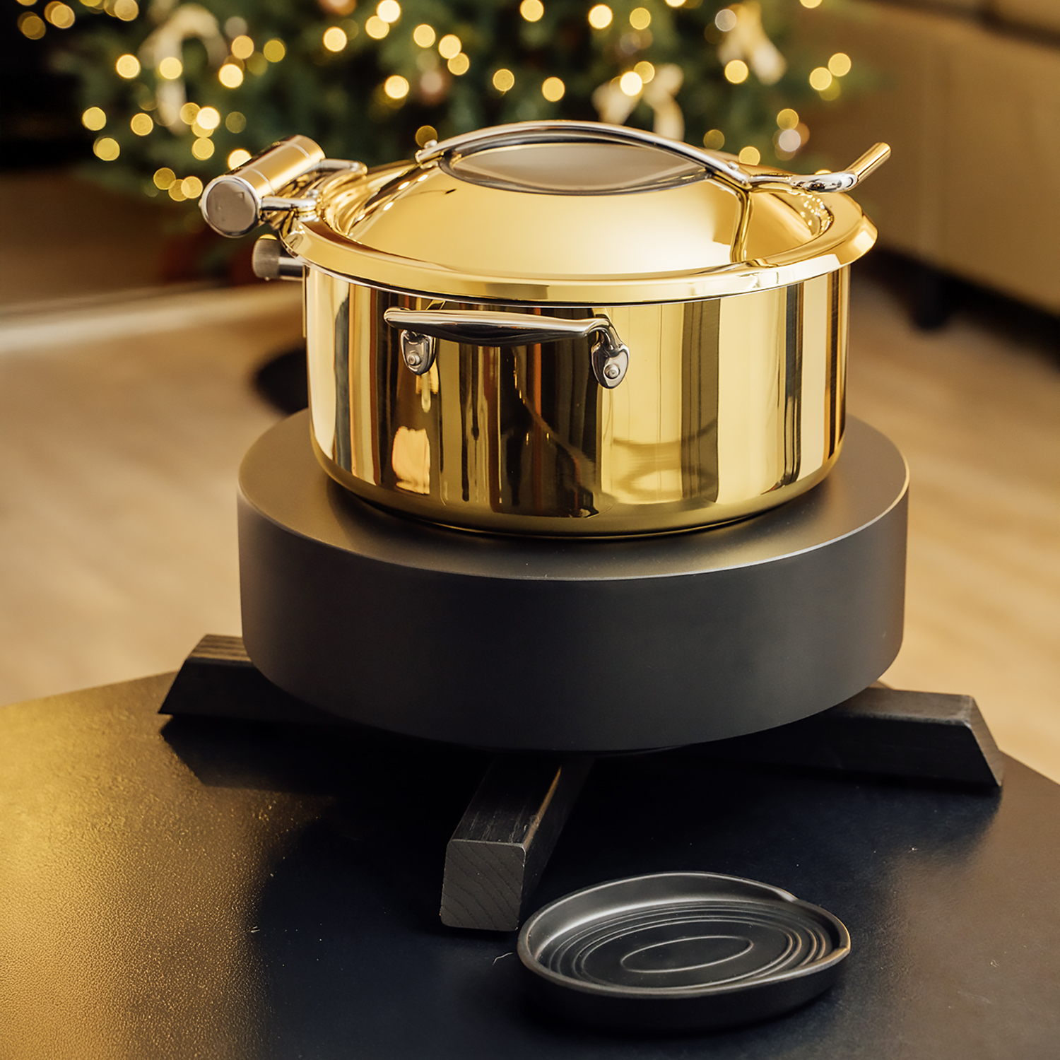 chafing dish ORBIT pr.30,5 cm, v. 17,5 cm, 4 l, zlatá