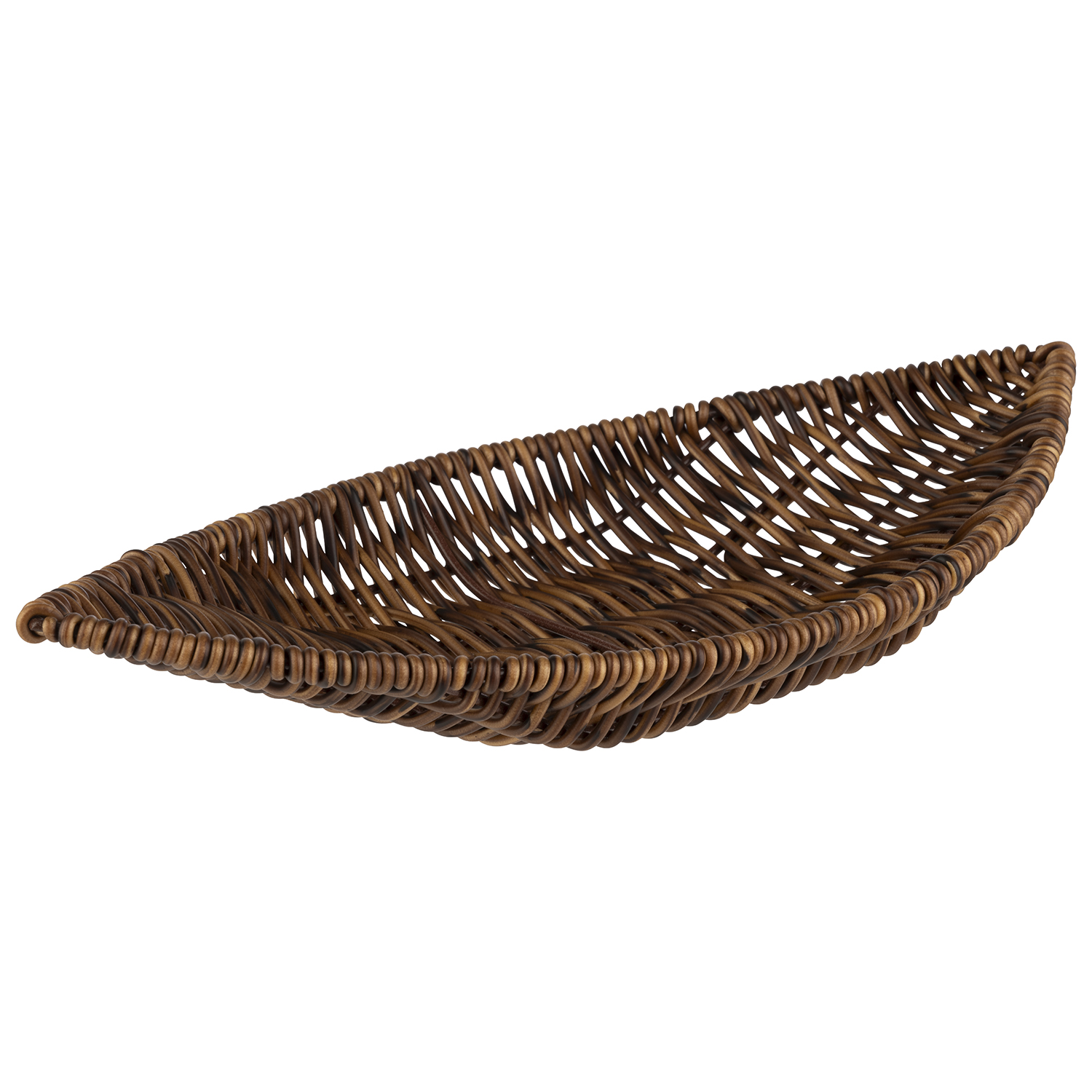košík COVE, polypropylen, hnědá, 30 x 15 cm, v. 5 cm