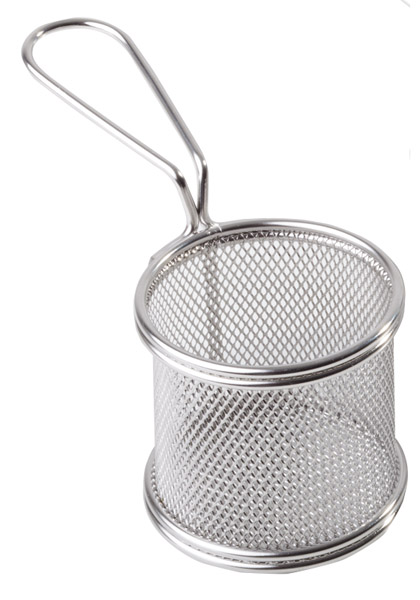 košík fritovací SNACKHOLDER nerez, pr. 8 cm, v. 8 cm, rukojeť 11 cm