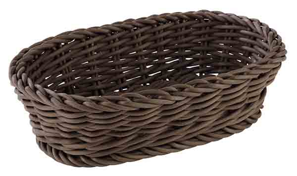 Basket -PROFI LINE- 19 x 12 cm, h: 6 cm polypropylene, mocha