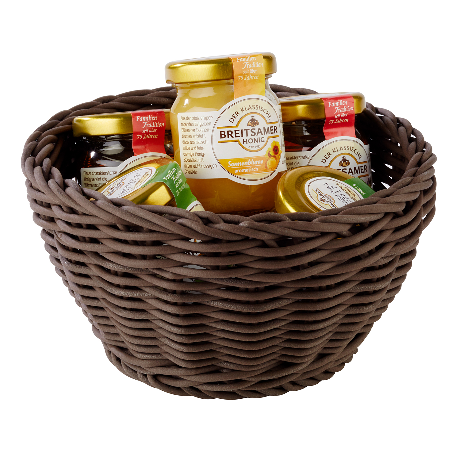 Basket -PROFI LINE- O 16 cm, h: 8 cm polypropylene, mocha
