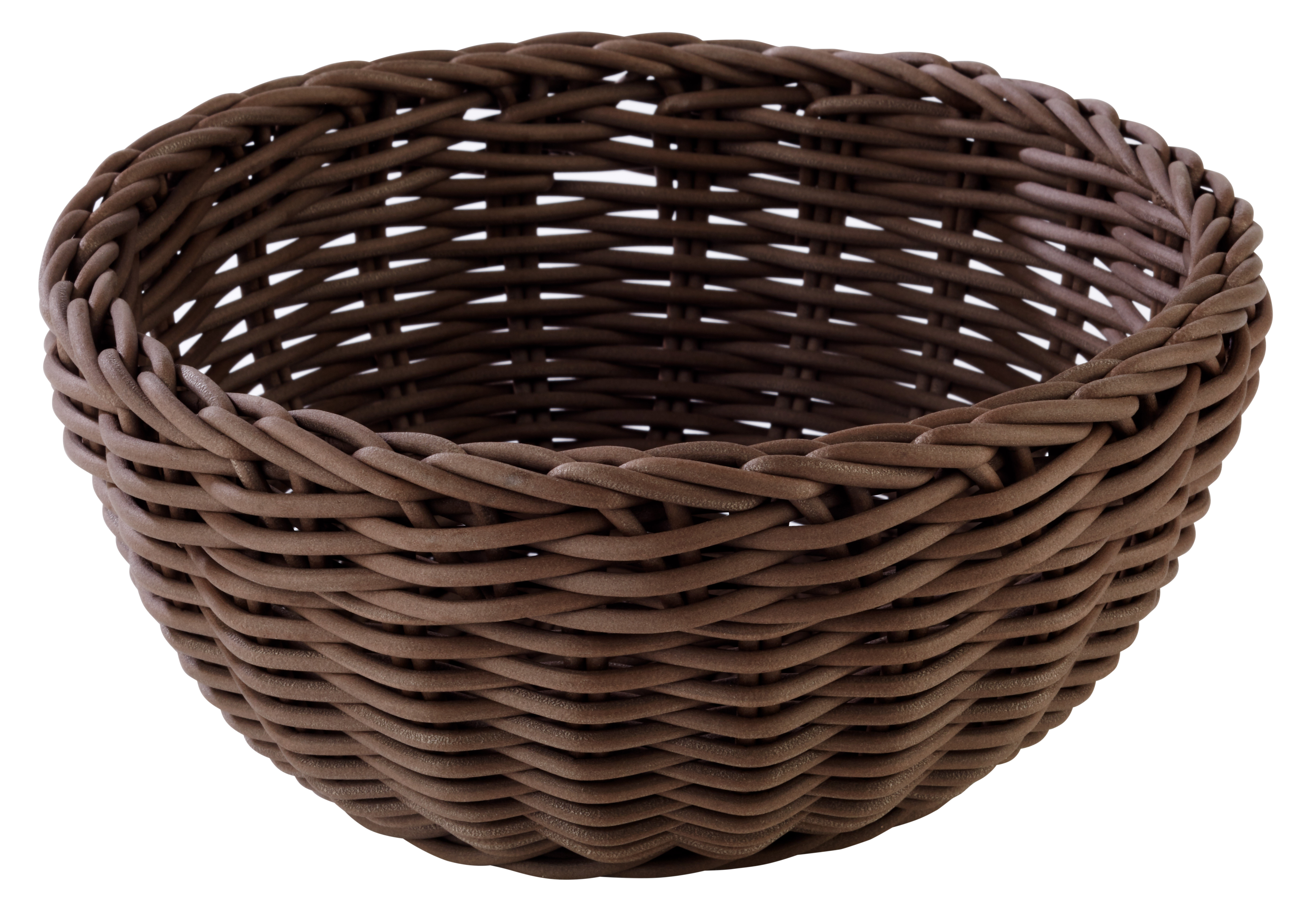 Basket -PROFI LINE- O 20 cm, h: 8 cm polypropylene, mocha